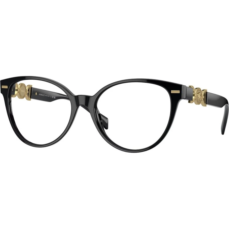 Versace VE3334 Montures Optiques Cat Eye Noir pour Femme