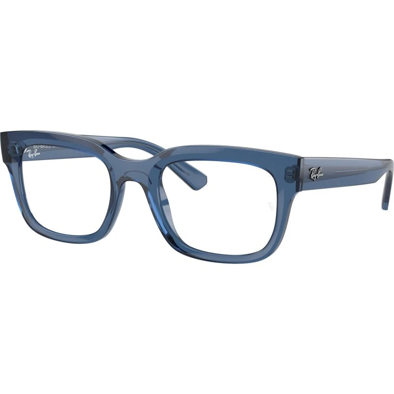 Ray-Ban RX7217 CHAD Montures Optiques Carrées en Acétate Bleu Transparent