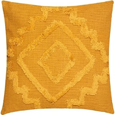 Atmosphera Coussin Inca Tufté 40x40cm Ocre