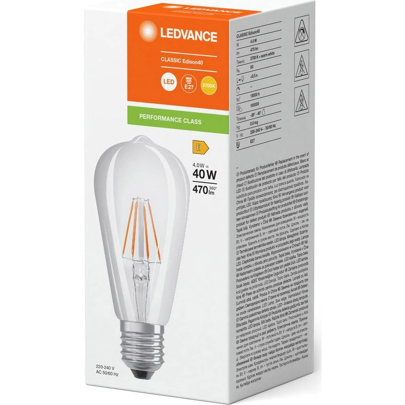 LEDVANCE Classic ST P 4W 827 E27 Filament Clair