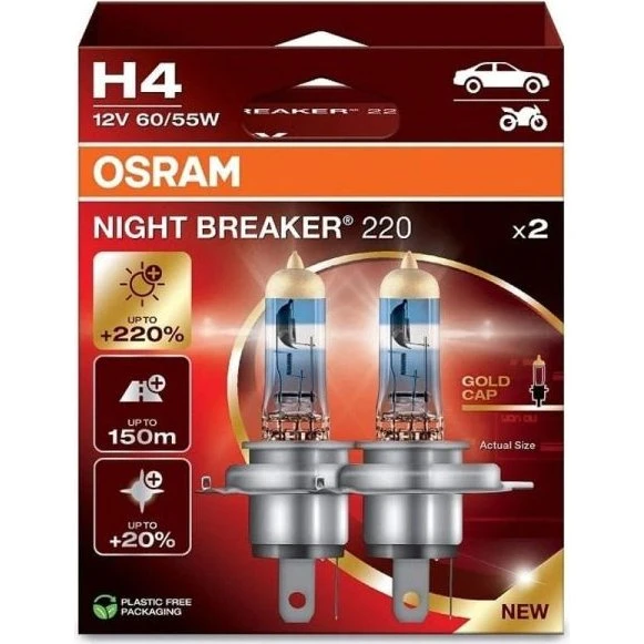 Osram Night Breaker 220 H4 (2 pièces)