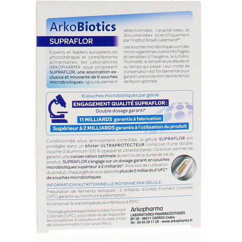 Arkopharma Supraflor 30 Gélules