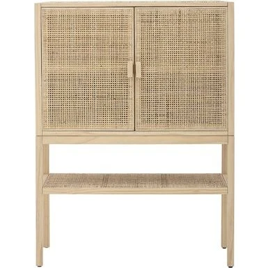 Bloomingville Buffet Haut Sanna en Pin Naturel et Rotin