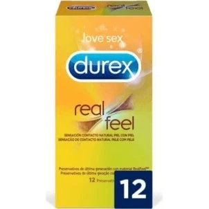 Durex Real Feel Préservatifs sans latex, 12 unités