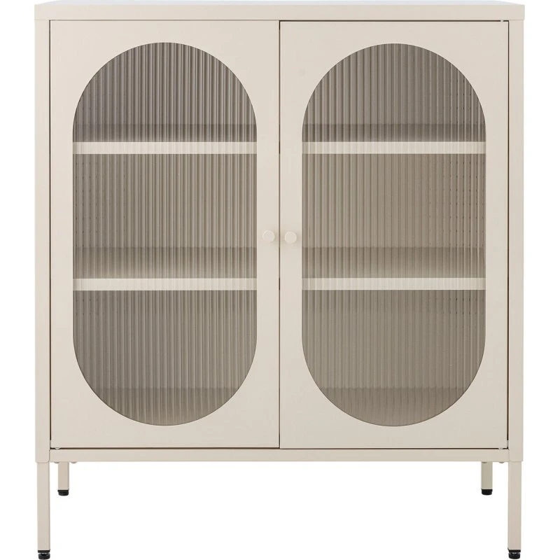 Bloomingville Armoire Salvo en métal, sable doux, 80x90x40 cm