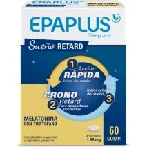 Epaplus Sleepcare Mélatonine Retard avec Tryptophane - 60 Comprimés