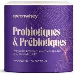 Greenwhey Probiotiques & Prébiotiques 60 caps