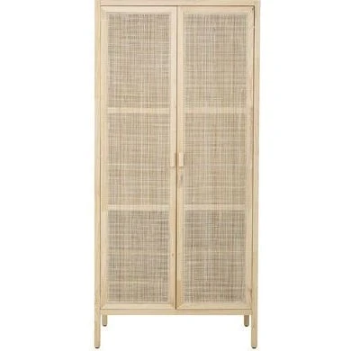 Bloomingville Armoire Mariana en pin et rotin naturel