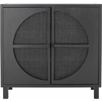 Bloomingville Armoire Trento, noir, bois Gmelina, 105x100x40 cm