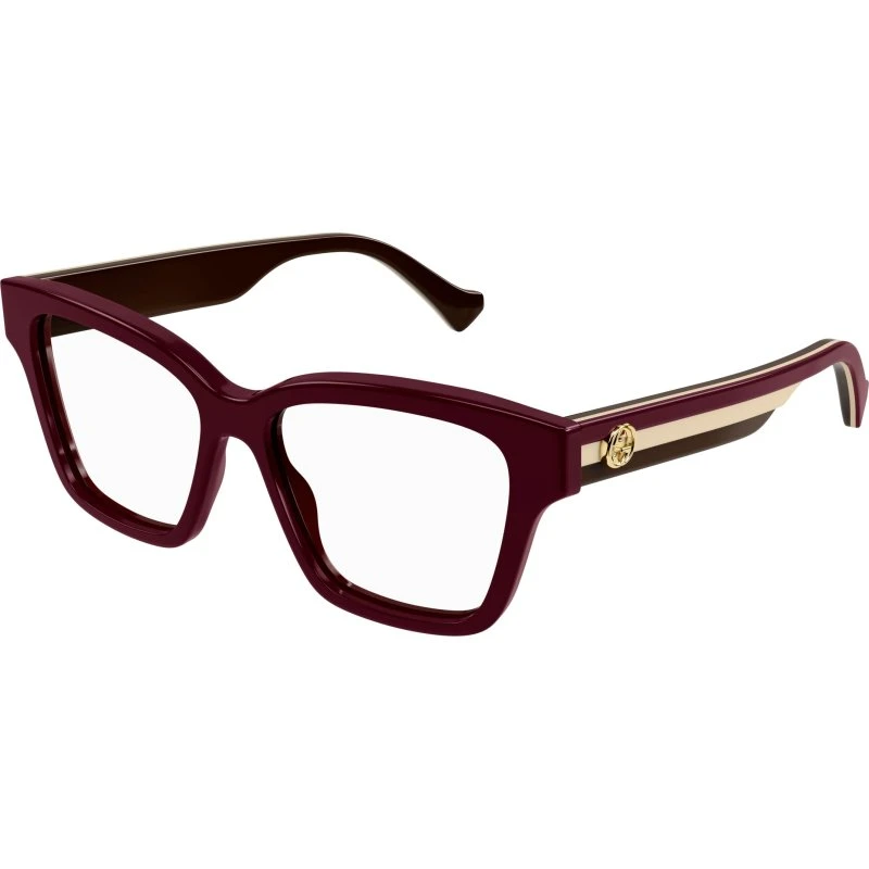 Gucci GG1302O 005 Montures Optiques Carrées Bourgogne