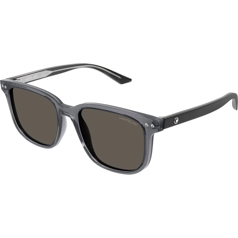 Montblanc Homme MB0258SA 003 Lunettes de soleil Carrées Grises