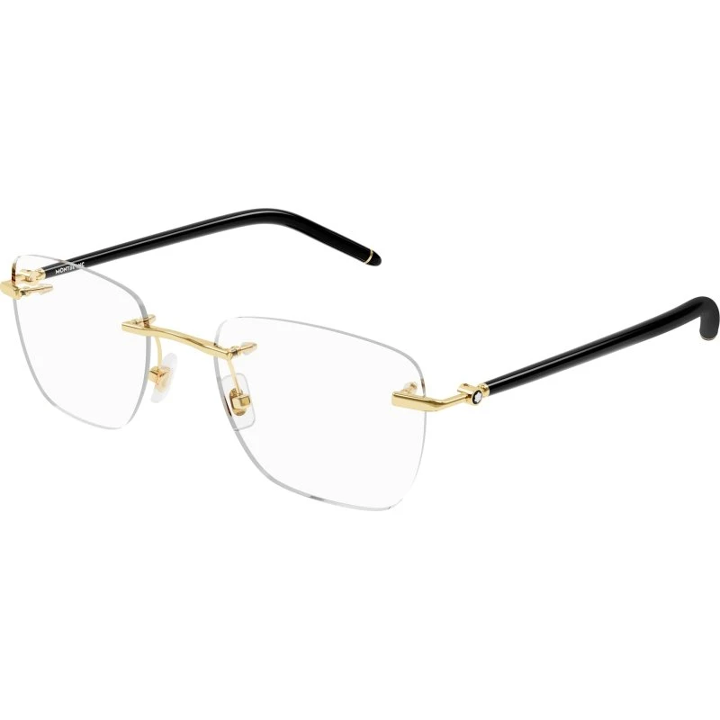 Montblanc MB0274O 001 Lunettes Optiques Carrées en Métal Or