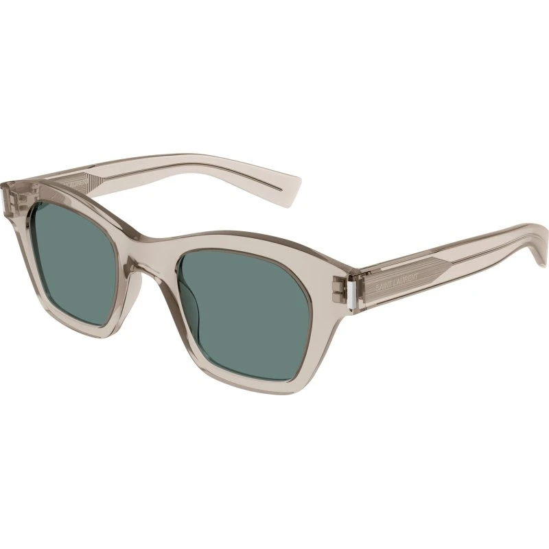 Saint Laurent SL 592 005 Lunettes de Soleil Carrées Beige Vert