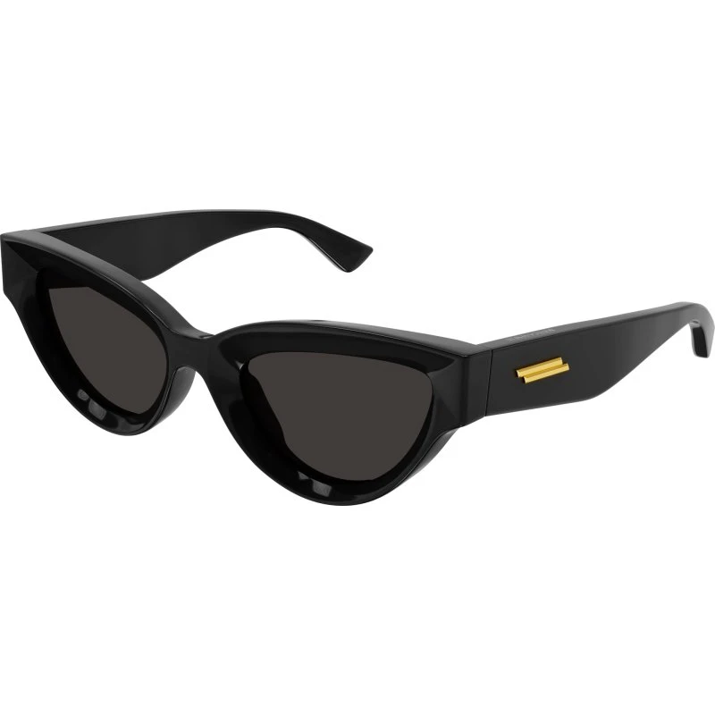 Bottega Veneta BV1249S Lunettes de Soleil Cat Eye Noir Gris