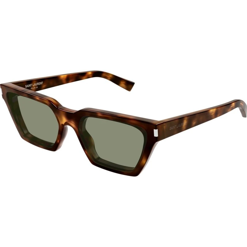 Saint Laurent SL 633 Calista Lunettes de Soleil Cat Eye Havana Vert
