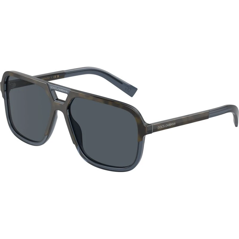 Dolce & Gabbana DG4354 Lunettes de soleil Carrées Bleu et Marron