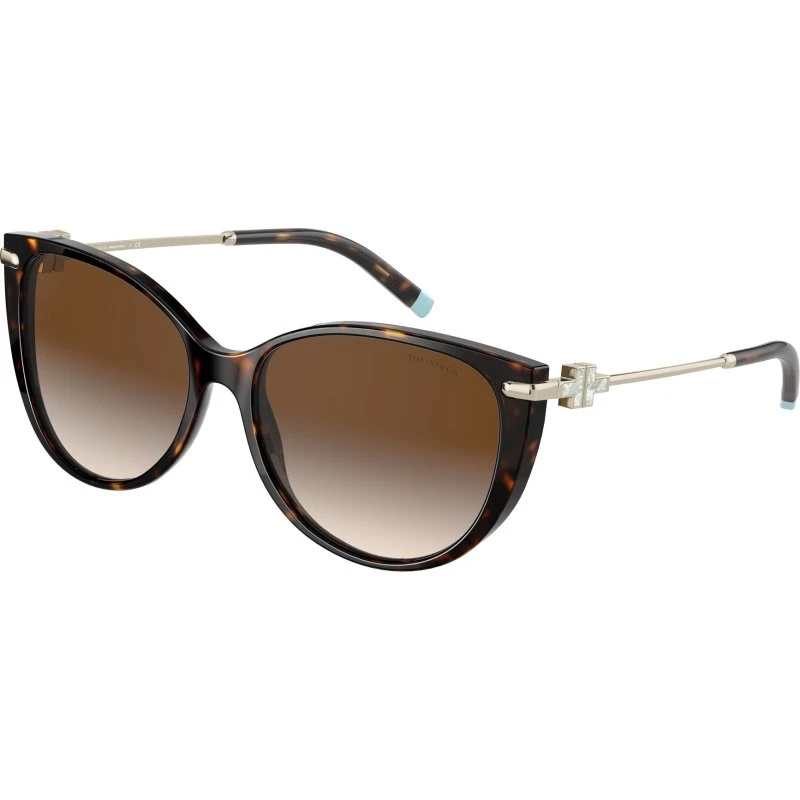 Tiffany TF4178 80153B Lunettes de Soleil Cat Eye Écaillé Marron