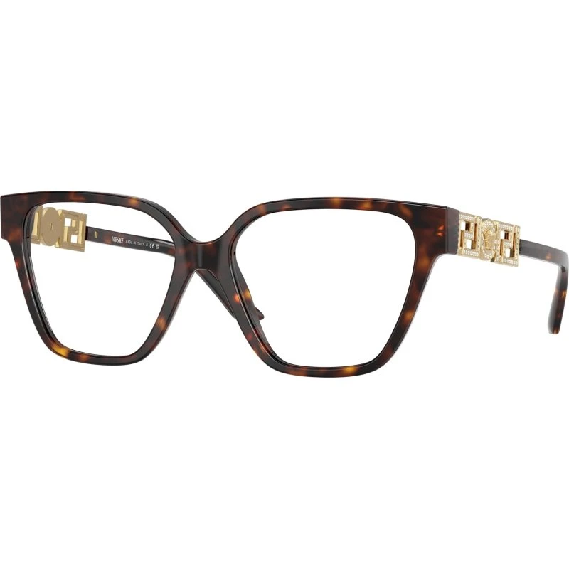 Versace VE3358B 108 Lunettes Optiques Géométriques en Acétate Écaille