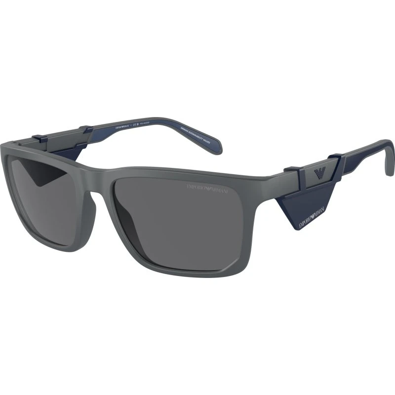 Emporio Armani EA4219 Lunettes de Soleil Carrées Polarisées Grises