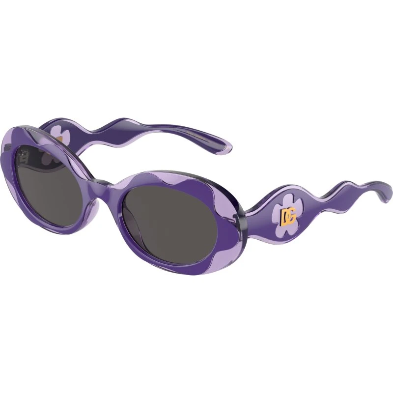 Dolce & Gabbana Enfant DX6005 Lunettes de Soleil Rondes Violet