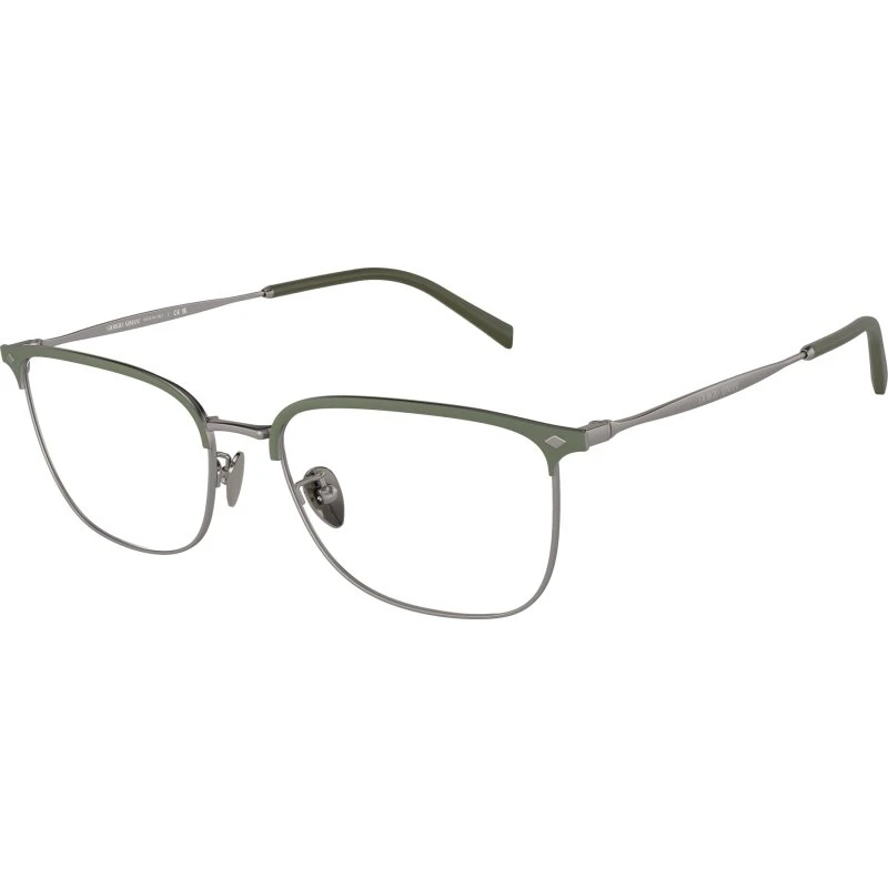 Giorgio Armani Homme AR5143 - Lunettes Optiques Carrées en Acier Gris