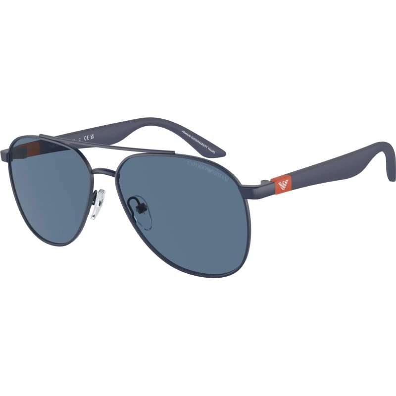 Emporio Armani Enfant EK2001 Lunettes de Soleil Pilote Bleues