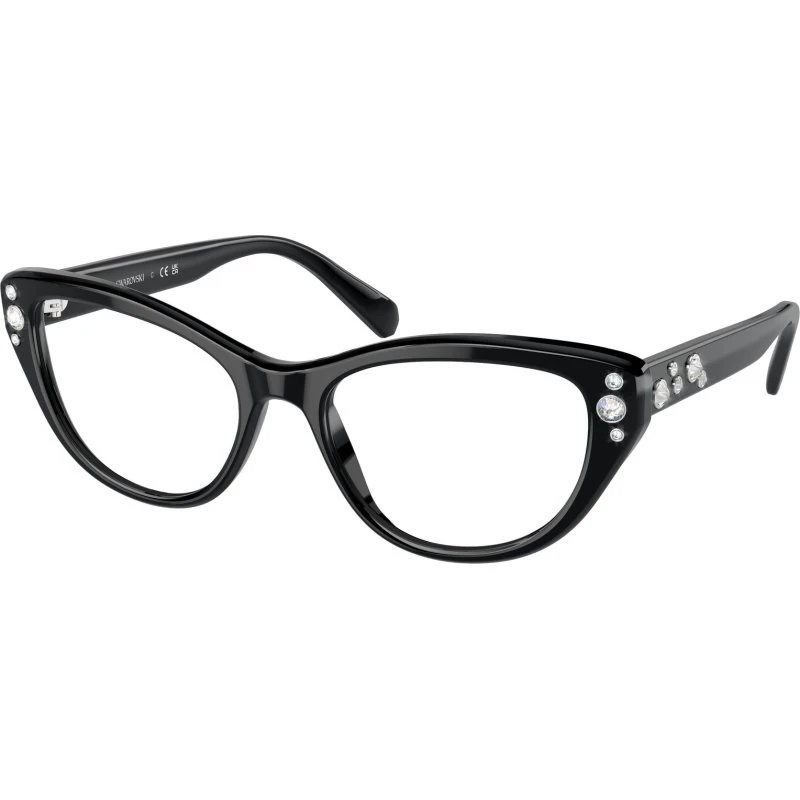 Swarovski SK2023 1001 Montures Optiques Cat Eye en Acétate Noir