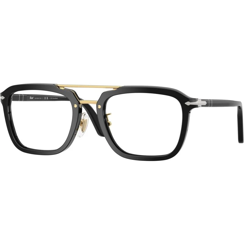 Persol PO 0204V Lunettes de Vue Carrées Unisexe Noir 54mm