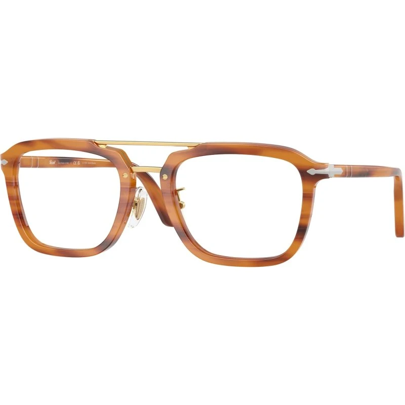 Persol PO0204V 960 Lunettes Optiques Carrées en Acétate Écaille