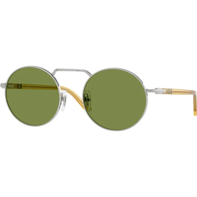 Persol PO1019S 518/4E Lunettes de Soleil Carrées en Métal Argent