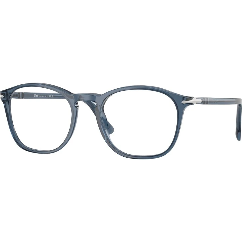 Persol PO3007VM 1197 - Montures Optiques Carrées en Acétate Bleu
