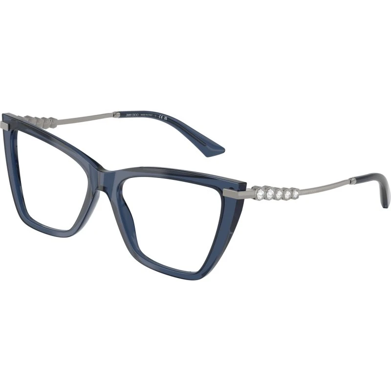 Jimmy Choo JC3020B 5035 Lunettes Optiques Cat Eye Bleues pour Femme
