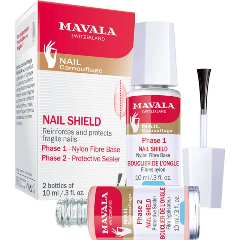 Mavala Nail Shield Renforce et Protège les Ongles Fragiles - 2 x 10 ml