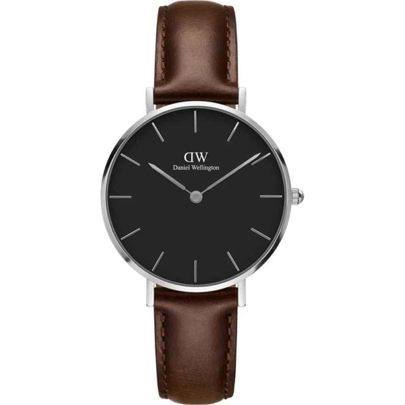 Daniel Welllington Petite Montre Femme Noir Cuir