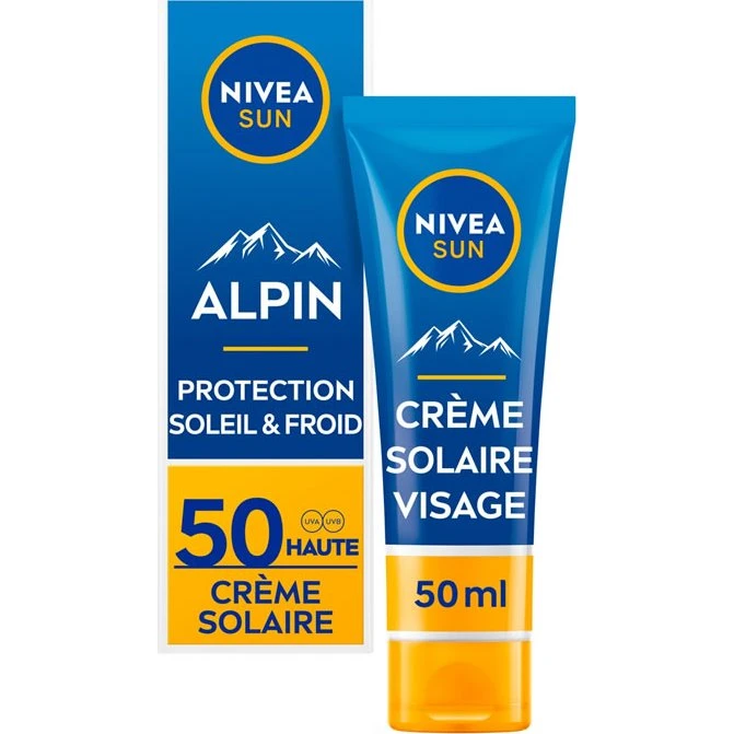 NIVEA SUN Alpin SPF50+ Crème Visage 50 ml