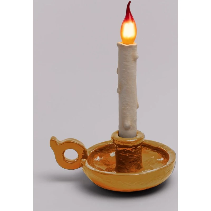 SELETTI Lampe Bugia Blow ToGo dorée