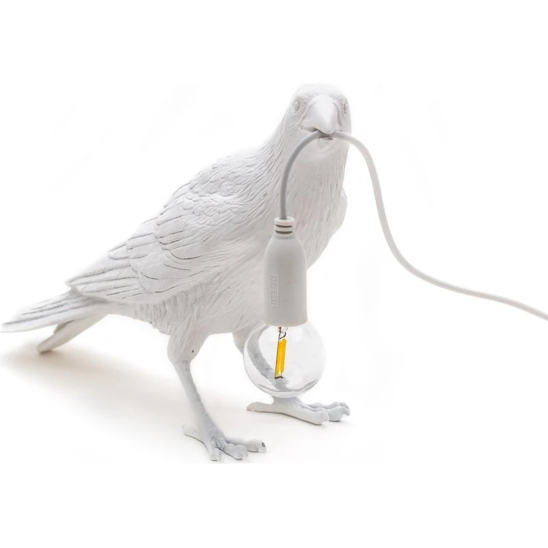 Seletti Bird Lamp Lampe Décorative LED Oiseau Blanc