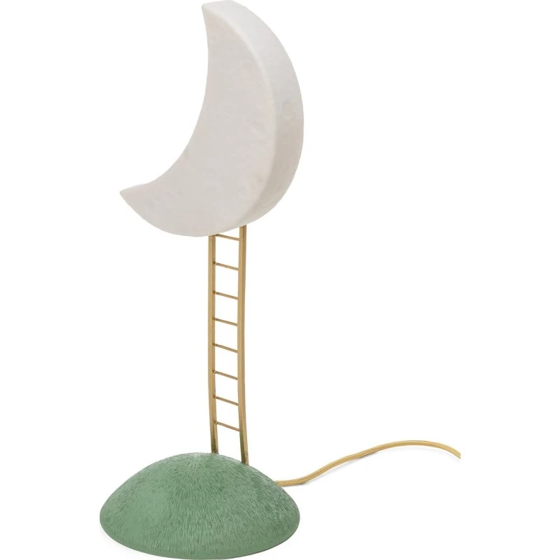Seletti Lampe de Table LED My Secret Place - Blanc, Or et Vert