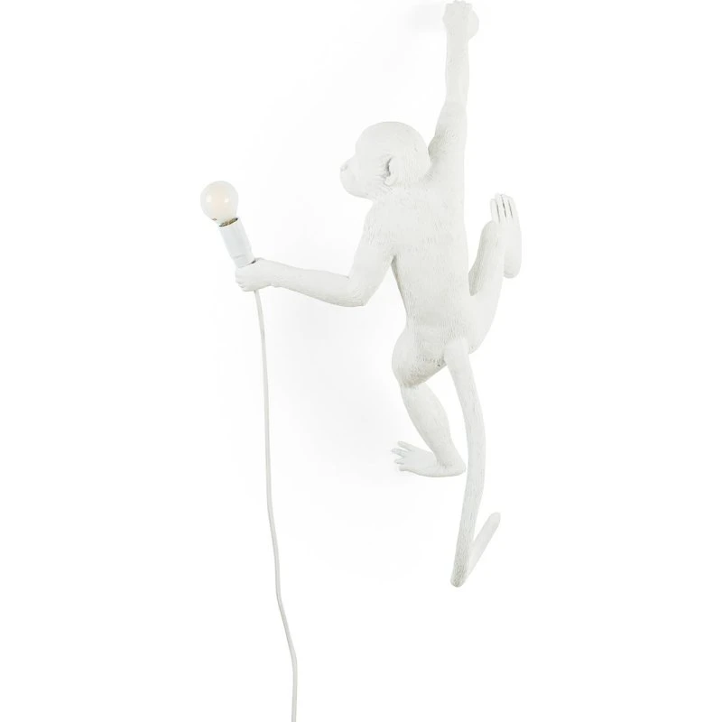 Seletti Monkey Suspension Droite - Applique Murale Blanche