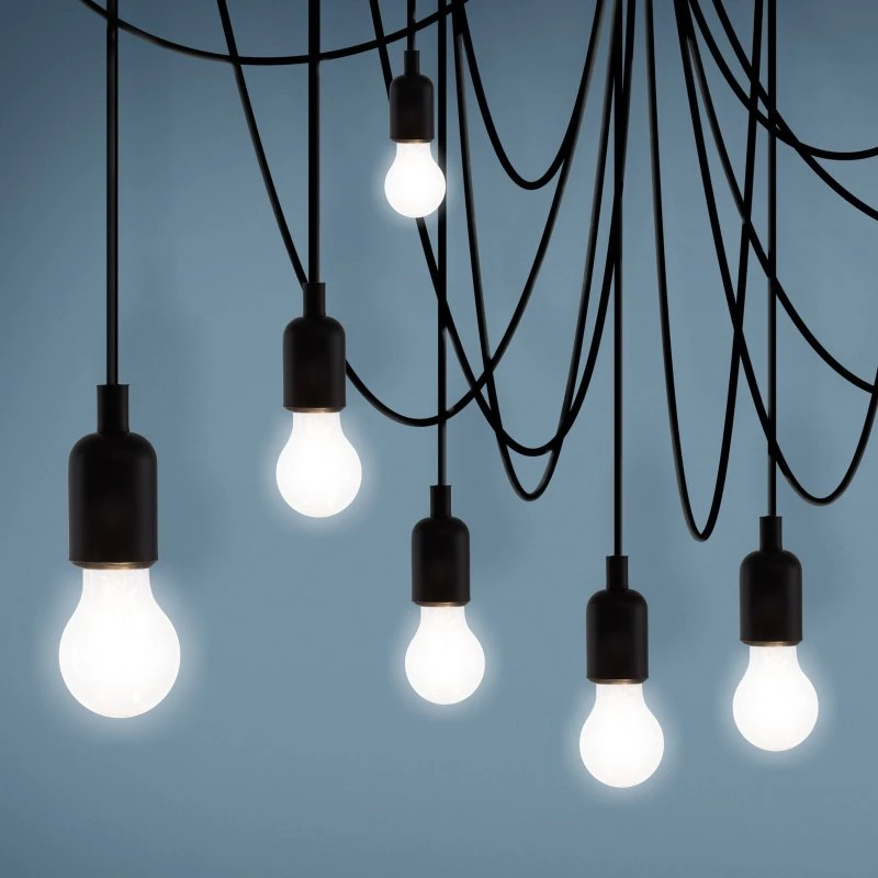 Seletti Maman Suspension Satinée - Lustre Moderne à 14 Lampes
