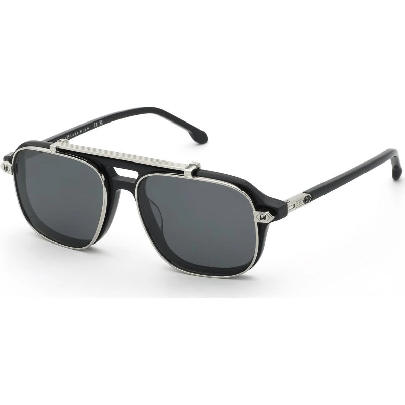 Lozza Homme UL4419 - Montures Optiques Carrées en Acétate Noir Fumée
