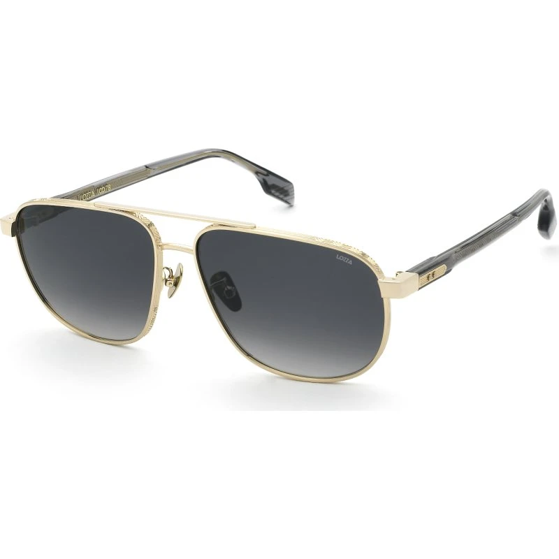 Lozza SL2454M Crescendo 2 Lunettes de Soleil Homme - Or et Fumée