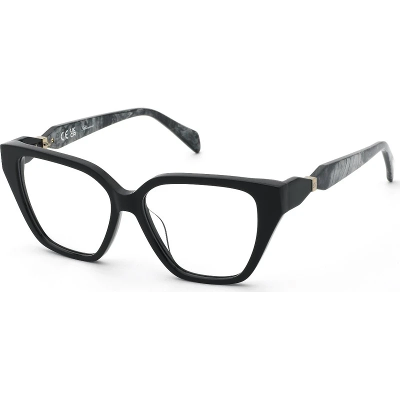 Blumarine VBM247 700 Montures Optiques Papillon en Acétate Noir