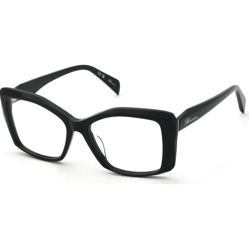 Blumarine VBM250S 700 - Montures Optiques Géométriques en Acétate Noir