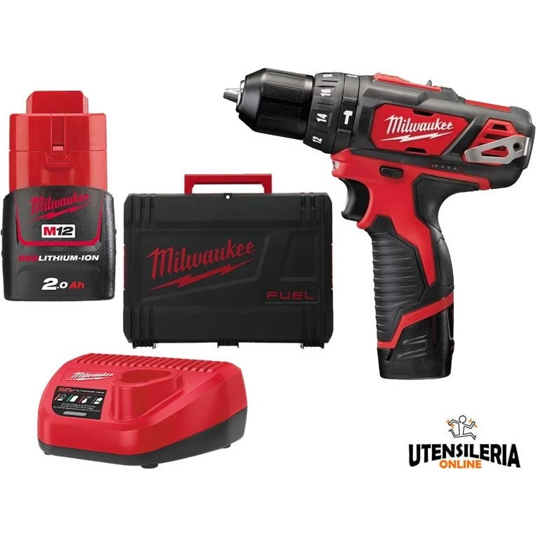 Milwaukee M12 BPD-202C Perceuse à percussion 12V 2Ah