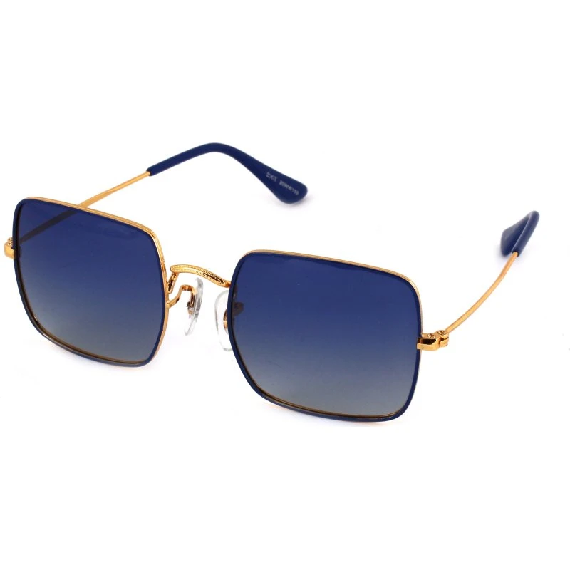EXIT Lunettes de soleil enfant carrées polarisées Or et Bleu