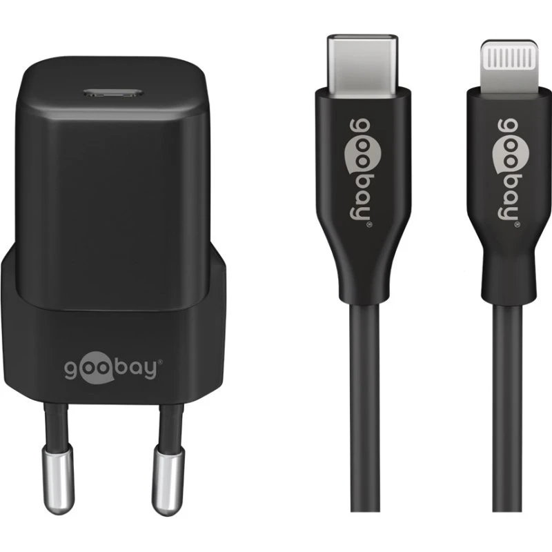 Goobay Kit Chargeur USB-C PD 20 W avec Câble Lightning