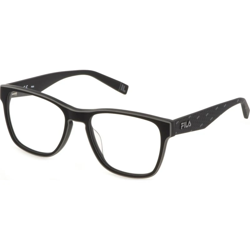 Fila VFI115 703 Lunettes Optiques Carrées en Acétate Noir