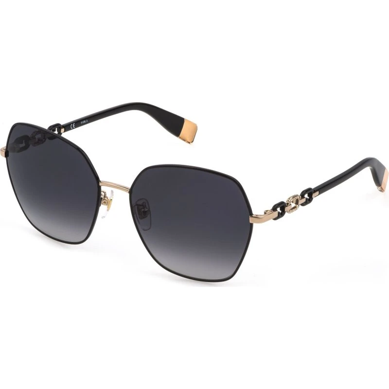 Furla SFU531S 0301 Lunettes de soleil Carré Or Rose et Noir