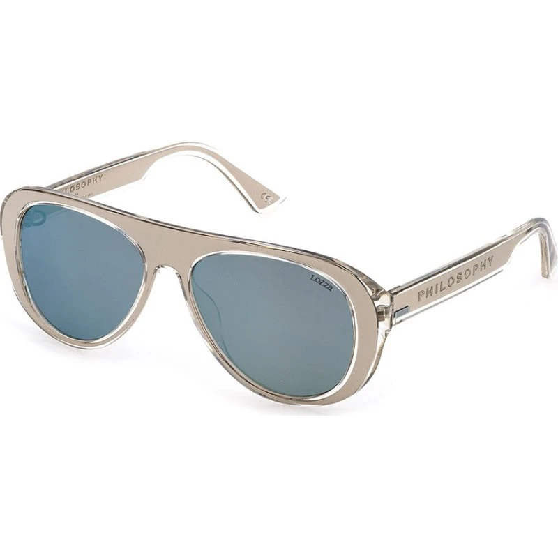 Lozza SL4255V Philosophy Piper Lunettes de Soleil Pilote Bleu
